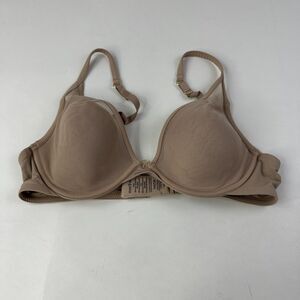 Third Love Uplift Plunge Bra Women's Size 34B 1/2 in Taupe Nude Back Closure